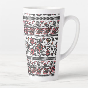 Cottagecore Botanical Floral Pattern Latte Mug