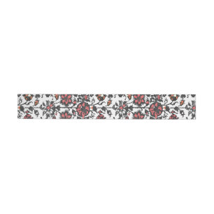 Cottagecore Botanical Floral Pattern Wrap Around Label