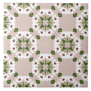 Cottagecore Botanical Flower Tile