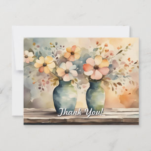 Cottagecore Bouquets Thank You Postcard