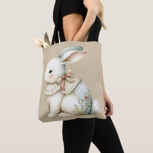 Cottagecore Bunny Charm Tote Bag