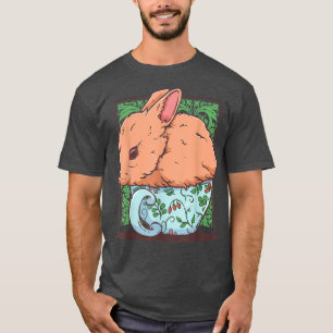 Cottagecore Bunny in Coffee Tea Cup Goblincore Rab T-Shirt