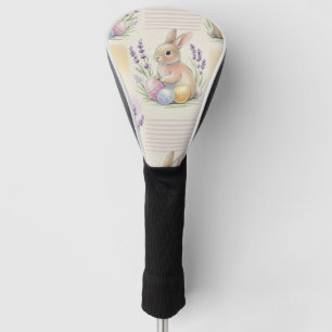 Cottagecore Bunny Lavender Pastel Easter Pattern Golf Head Cover