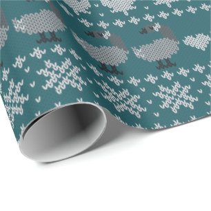Cottagecore Canadiana Fair Isle Wrapping Paper