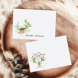 Cottagecore Chateau Floral Garden Personalised Card