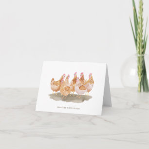 Cottagecore Chickens Farm Personalized Stationery Thank You Card