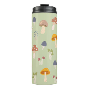 Cottagecore Colourful Mushrooms Pattern Thermal Tumbler