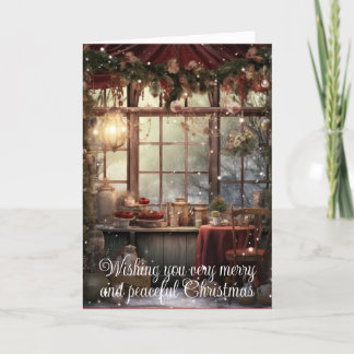 Cottagecore cosy Christmas   Thank You Card
