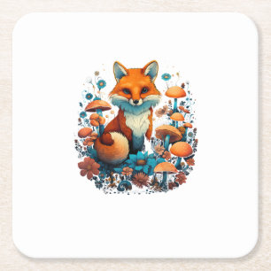 Cottagecore Cottagecore Aesthetic Goblincore Square Paper Coaster