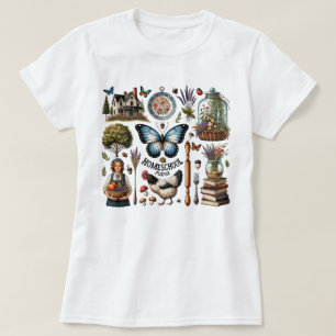 Cottagecore Crunchy Mama Homeschool Mum T-Shirt