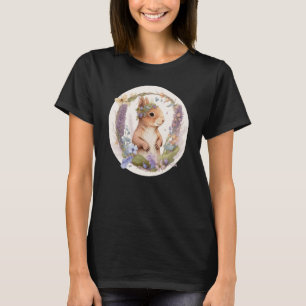 Cottagecore Cute Baby Squirrel Rodent Watercolor F T-Shirt
