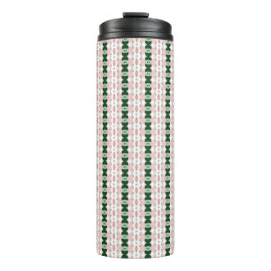 Cottagecore Cute Festive Christmas Stripe Pattern Thermal Tumbler