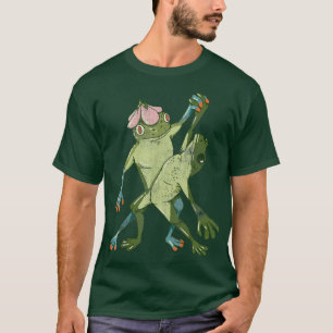 Cottagecore Cute Frogs Dancing Frog Romance Grunge T-Shirt