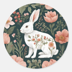 Cottagecore Cute Rabbit Classic Round Sticker