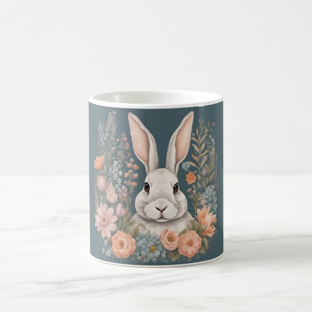 Cottagecore Cute Rabbit Coffee Mug (Center)