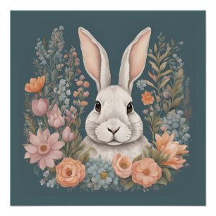 Cottagecore Cute Rabbit Poster