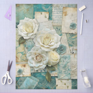 Cottagecore Decoupage Pastel Floral Collage Craft Tissue Paper