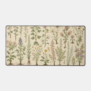 Cottagecore Desk Mat, Botanical Design, Nature Dec Desk Mat