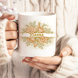 Cottagecore Elegant Vintage Floral Design Mug