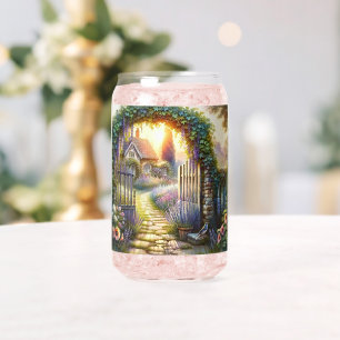 Cottagecore Enchanted Garden Pathway Can Glass
