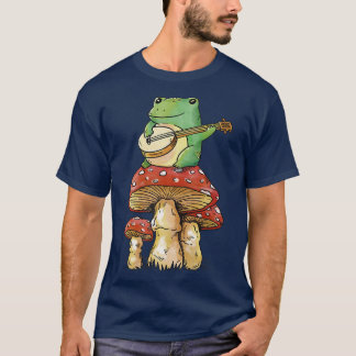 cottagecore fairy grunge frog on mushrooms mens wo T-Shirt