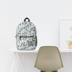 Cottagecore Fall Blossoms Custom Name Printed Backpack