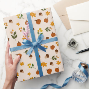 Cottagecore Fall Pattern Wrapping Paper