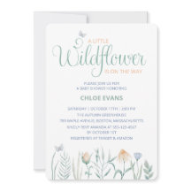 Cottagecore Fall Wildflower Watercolor Baby Shower
