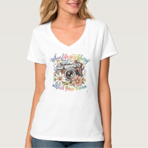 Cottagecore Floral Camera Inspirational T-Shirt