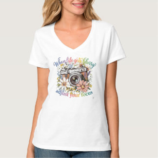 Cottagecore Floral Camera Inspirational T-Shirt