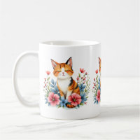 Cottagecore Floral Cat Serene Feline Botanical