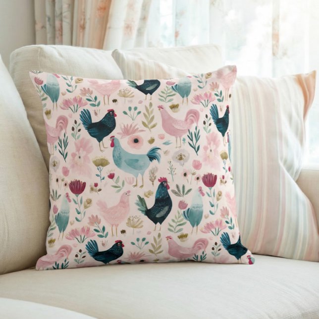 Cottagecore Floral Chicken Cushion (Creator Uploaded)