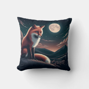Cottagecore Floral Fox Aesthetic Goth Forest Girls Cushion