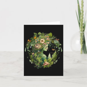Cottagecore Floral Mother Earth Hippie Nature Eart Card