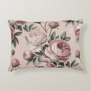 Cottagecore Floral Romantic Vintage Peony Decorative Cushion