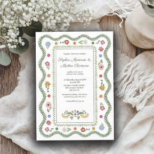 Cottagecore Floral Wedding Invitation