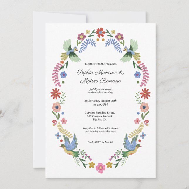 Cottagecore Floral Wedding Invitation (Front)