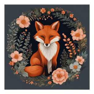 Cottagecore Fox Poster