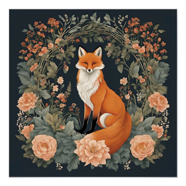 Cottagecore Fox Poster (Front)