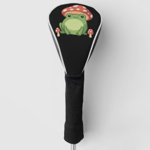 Cottagecore Frog Aesthetic Cute Frog with Mushroom Golf Head Cover