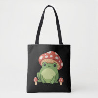Cottagecore Frog Aesthetic Cute Frog with Mushroom