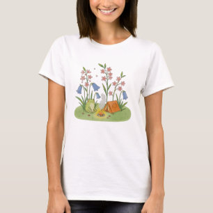 Cottagecore Frog Camping T-Shirt