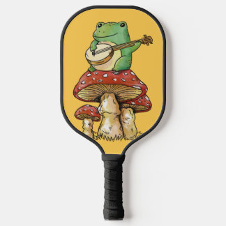 Cottagecore Frog Mushroom Banjo Pickleball Paddle