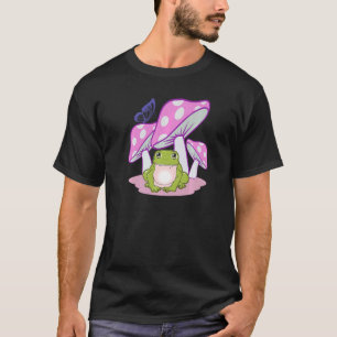 Cottagecore Frog Mushrooms Butterfly Forestcore Gr T-Shirt