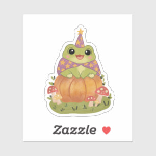 Cottagecore Frog Wizard Halloween Pumpkin