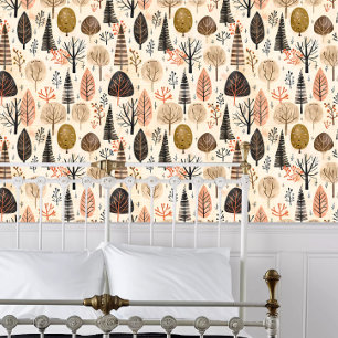 Cottagecore Funky Trees Wallpaper