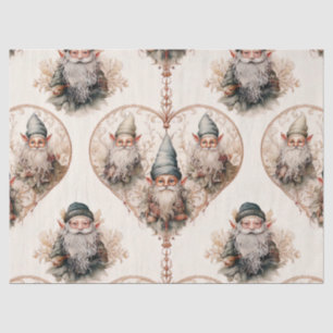 Cottagecore Garden Gnome Vintage Watercolor Tissue Paper
