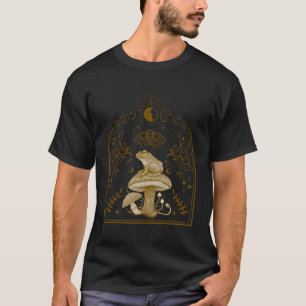 Cottagecore Goblincore Frog Mushroom Moon Witchy T-Shirt