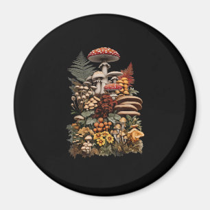 Cottagecore Goblincore Mushroom Foraging Magnet