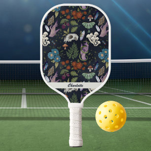 Cottagecore Goth Skull Moth Snake Mushroom Floral Pickleball Paddle